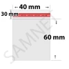 Woreczki celofanowe 40x40 mm +KLAPKA+KLEJ 1000 sztuk