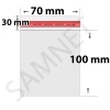 Woreczki celofanowe 70x100 mm +KLAPKA+KLEJ 1000 sztuk